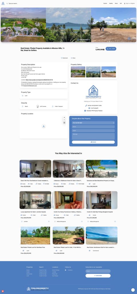 TPN Property Website Design by JD Design