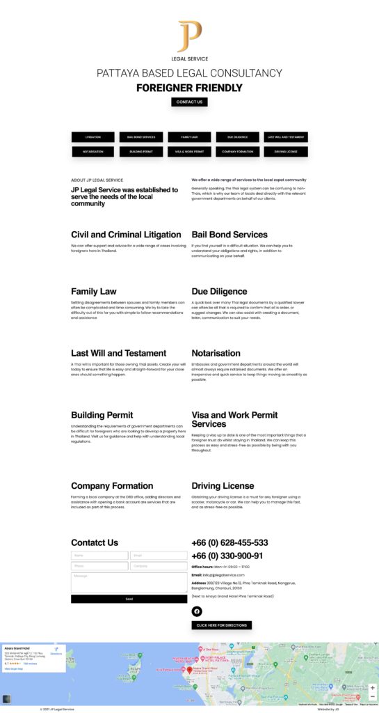 JP Legal Service Website Design by JD Design